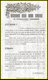 1912: Locandina per la festa del centenario